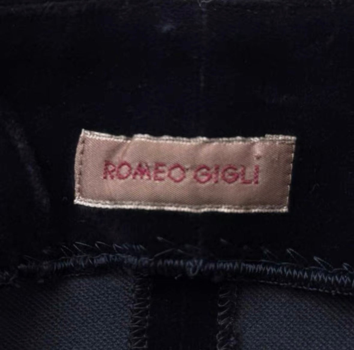 romeo gigli spring summer 1986 black-blue velvet vest
