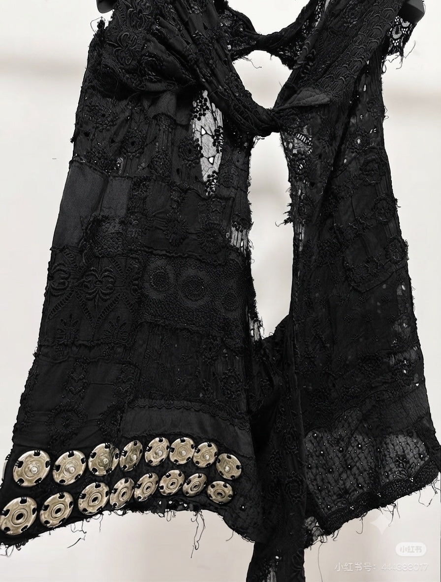 junya watanabe spring summer 2005 embroidered snap top