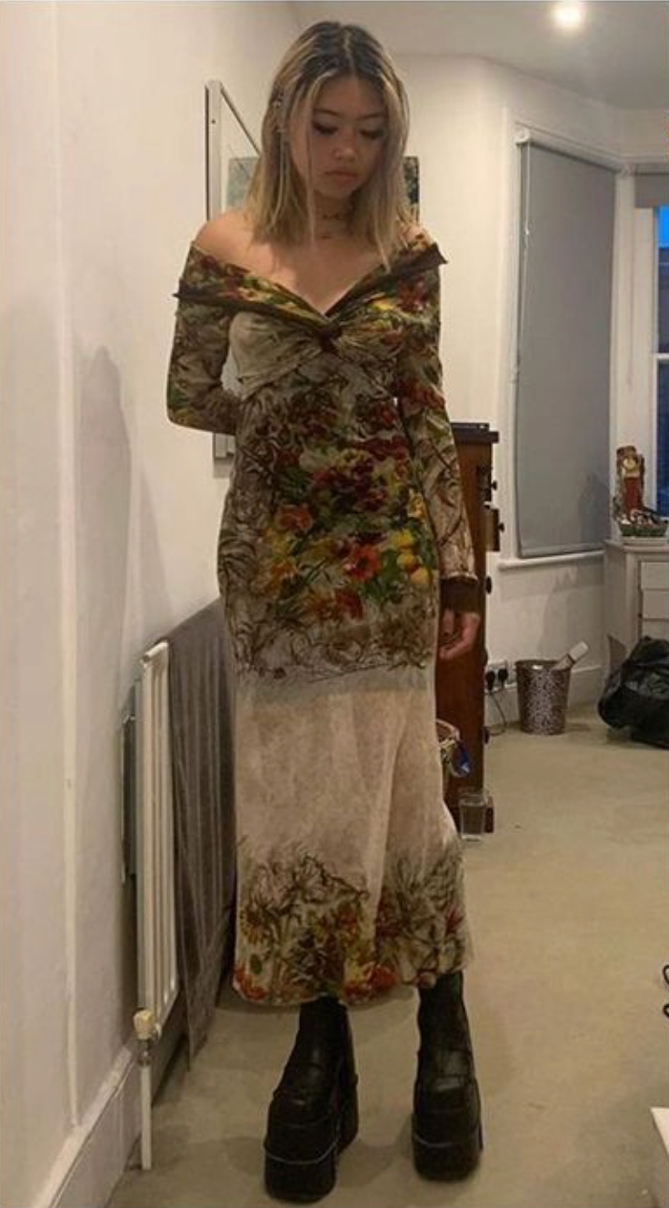*rare* jean paul gaultier s/s 1999 floral maxi dress