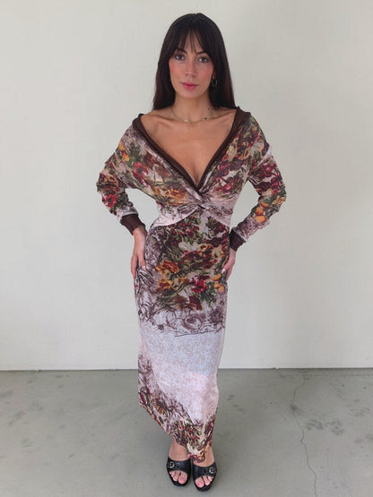 *rare* jean paul gaultier s/s 1999 floral maxi dress