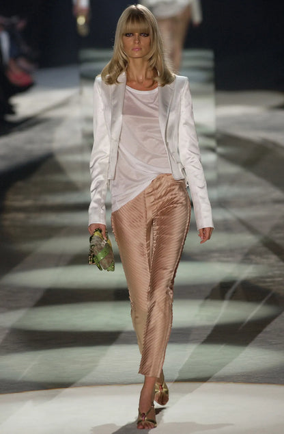 *rare* gucci s/s 2004 silk pleated runway pants