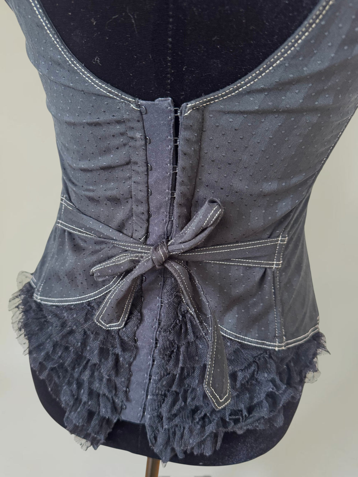(rare) Chantal Thomass F/W 2006 ruffle button corset top