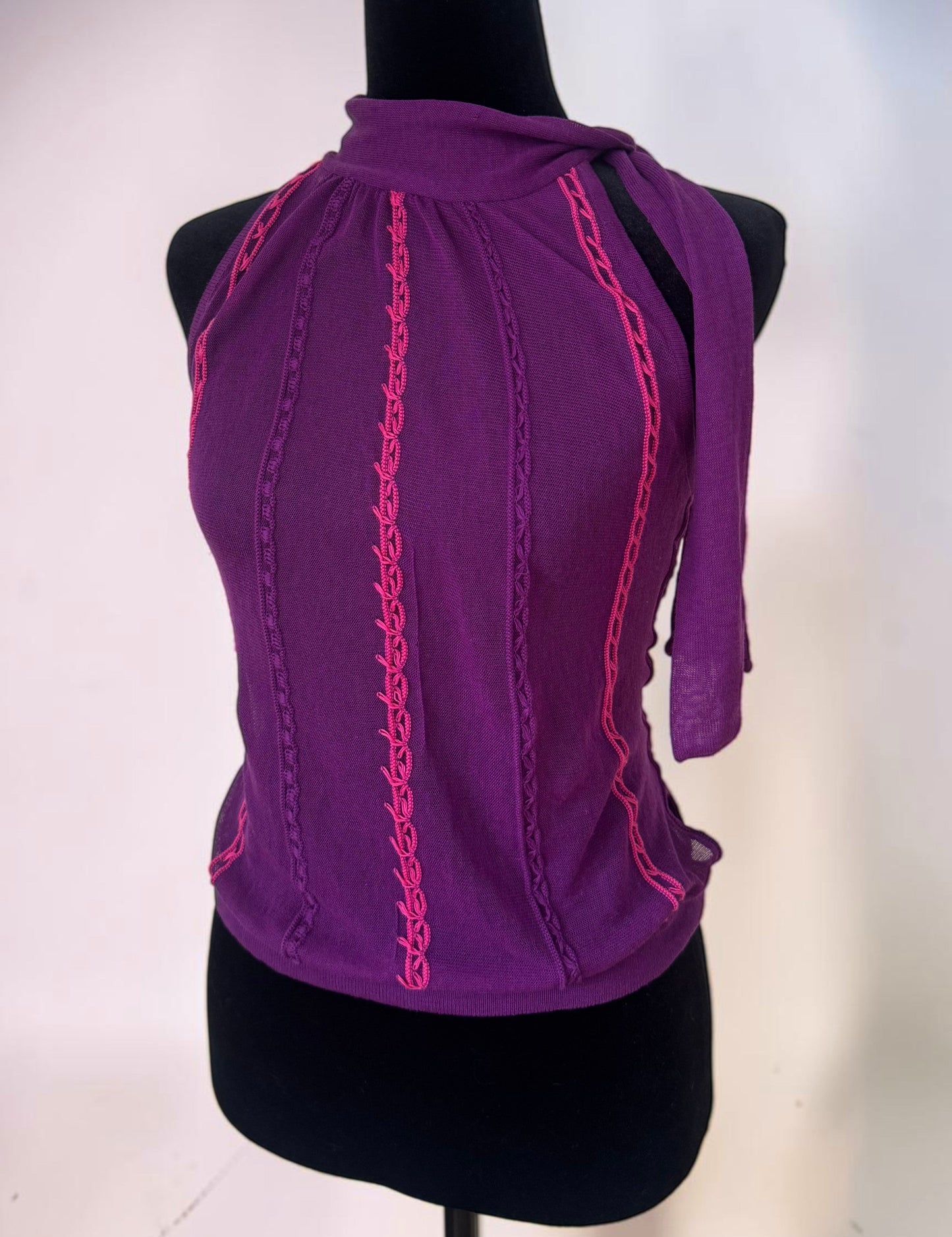 (NWT) Gianni Versace S/S 2002 gold medusa racerback top