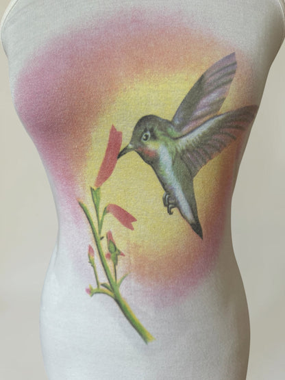 *RENTAL ONLY* (rare) (documented) Chloe S/S 1999 hummingbird dress