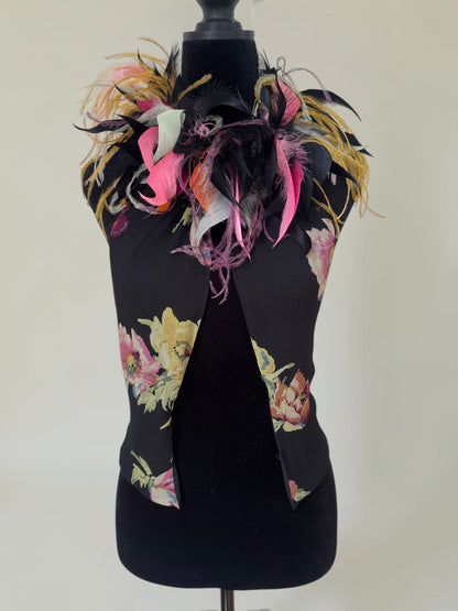 (RESERVED) (rare) Ralph Lauren S/S 2000 runway feather halter top