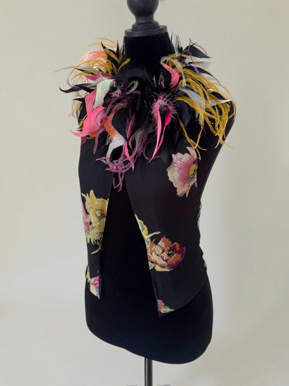 (RESERVED) (rare) Ralph Lauren S/S 2000 runway feather halter top