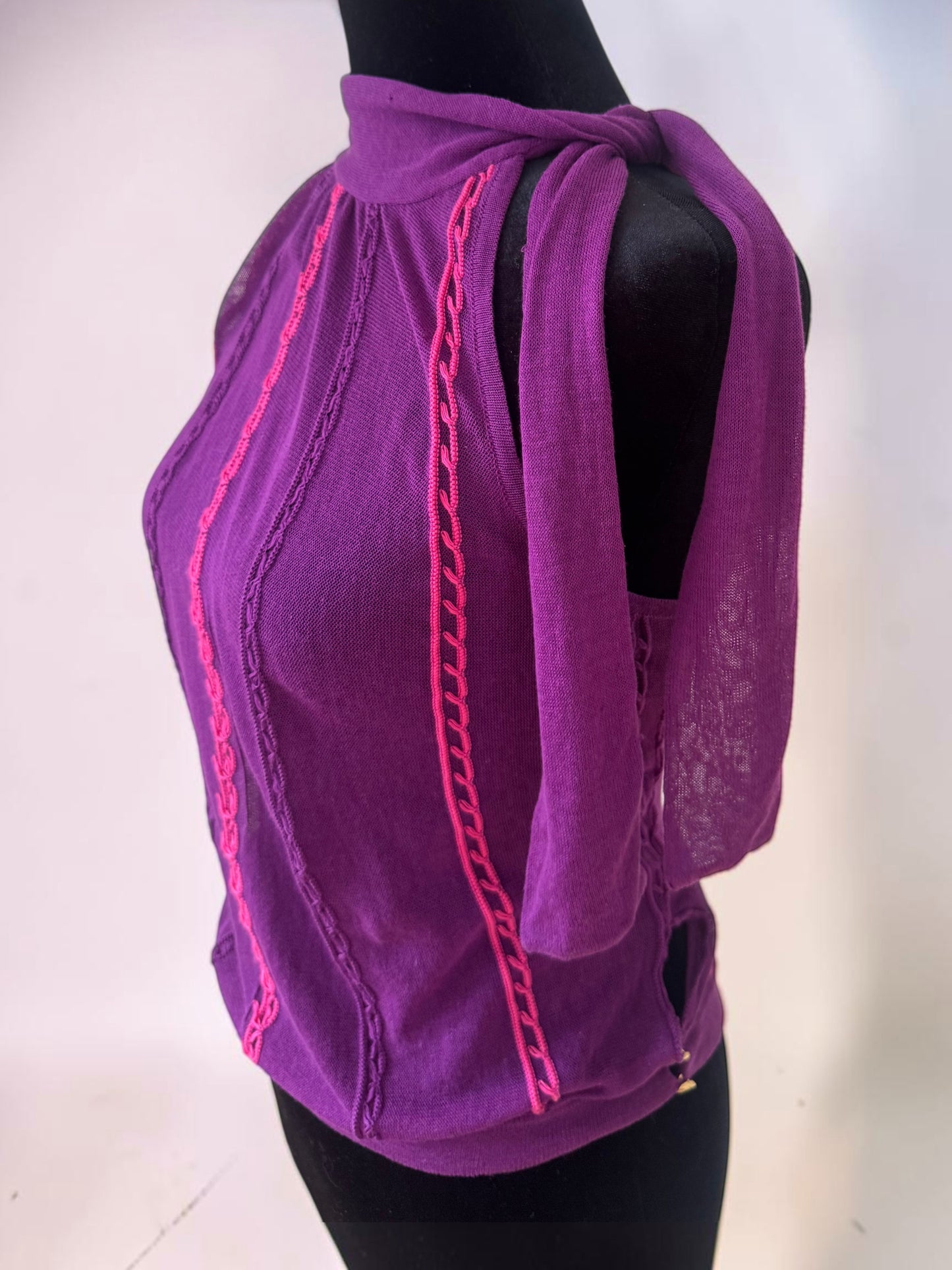 (NWT) Gianni Versace S/S 2002 gold medusa racerback top
