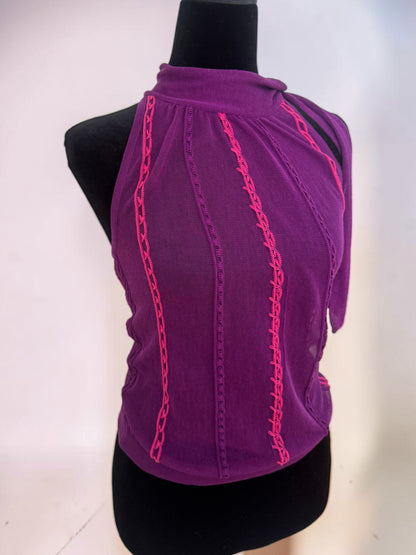 (NWT) Gianni Versace S/S 2002 gold medusa racerback top