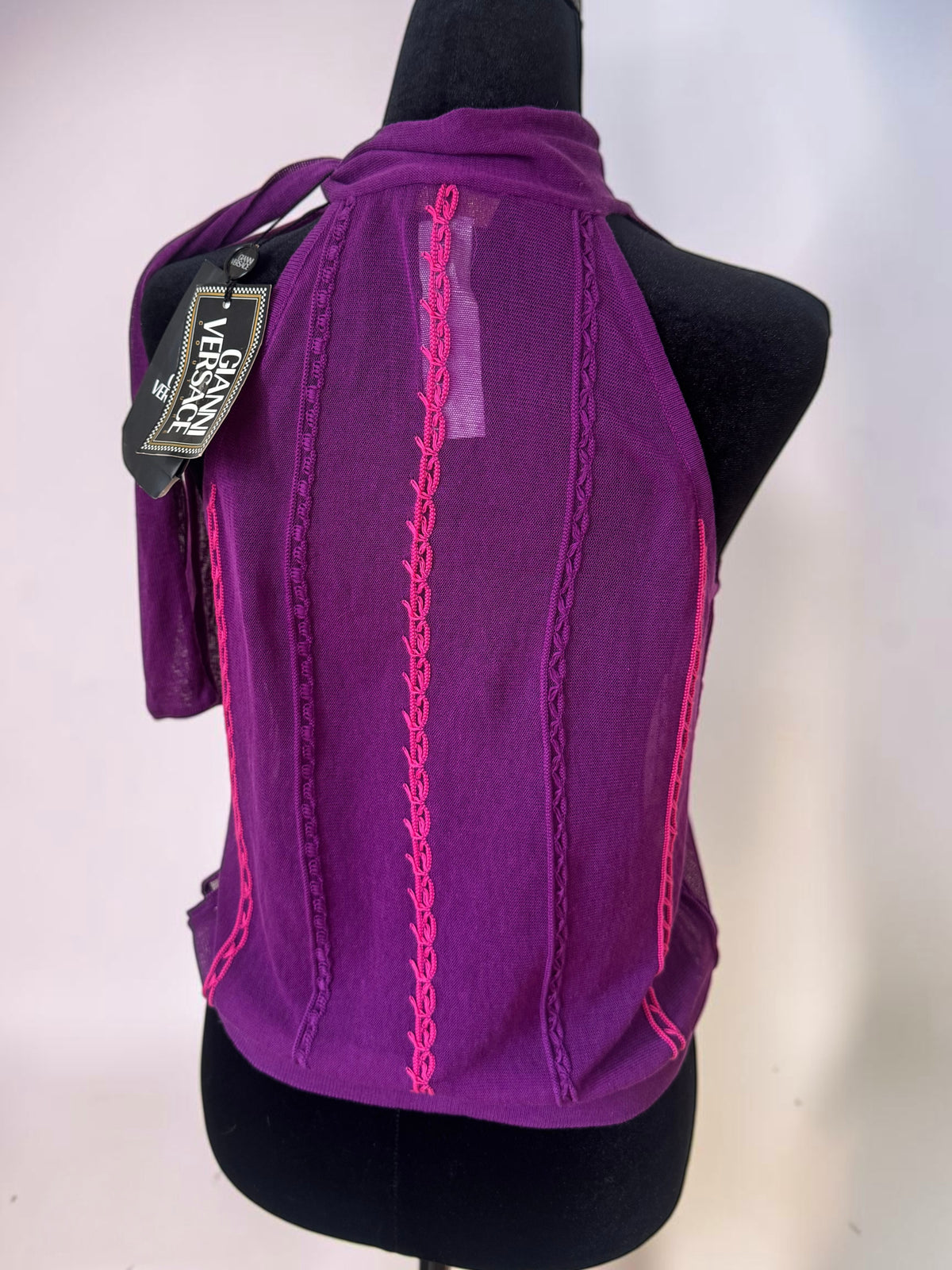 (NWT) Gianni Versace S/S 2002 gold medusa racerback top