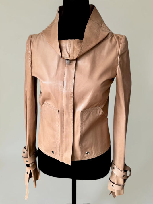 (rare) (NWT) Gucci F/W 2003 by Tom Ford runway leather jacket