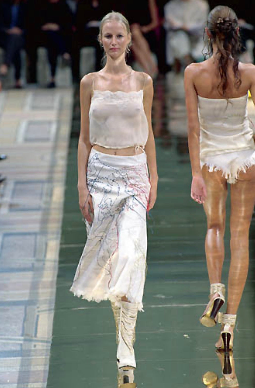 (rare) (documented) Chloe by Stella McCartney S/S 2001 runway lace crop top
