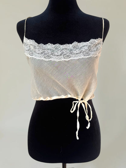 (rare) (documented) Chloe by Stella McCartney S/S 2001 runway lace crop top