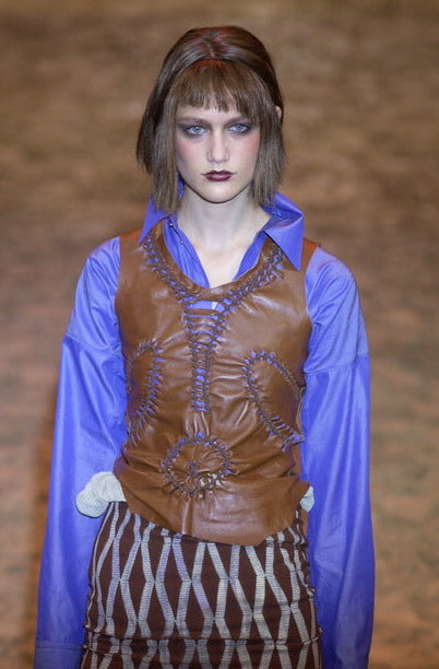 jean paul gaultier spring summer 2001 destroyed leather top