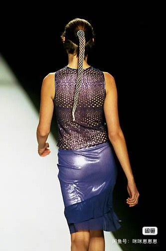 vivienne tam s/s 2000 iridescent orange runway skirt