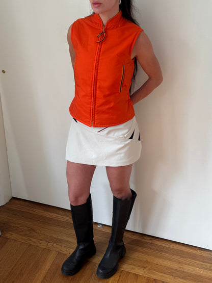 miu miu f/w 1999 orange technical vest
