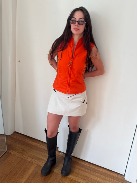 miu miu f/w 1999 orange technical vest