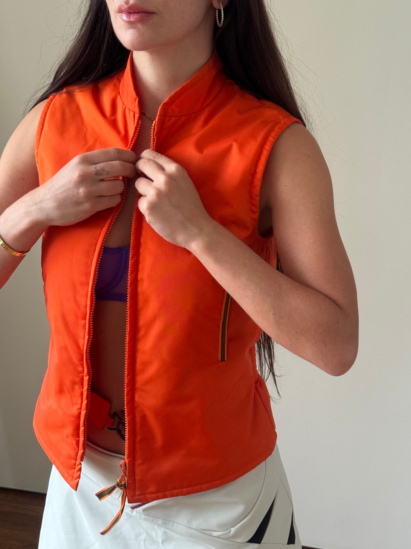 miu miu f/w 1999 orange technical vest