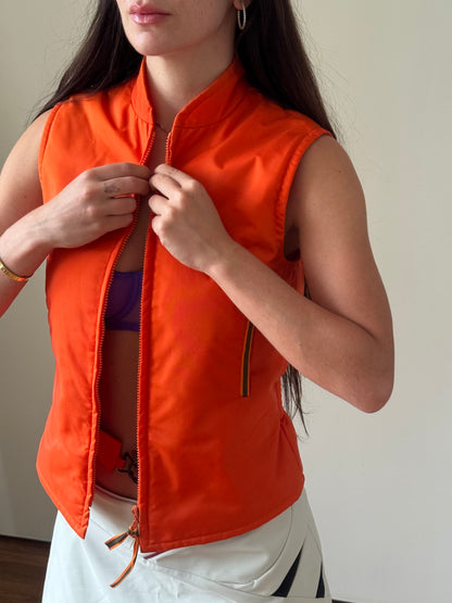 miu miu f/w 1999 orange technical vest