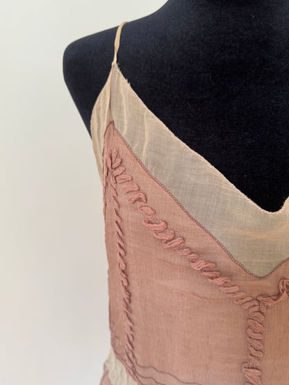 prada fall winter 2005 pink whipstitch silk dress