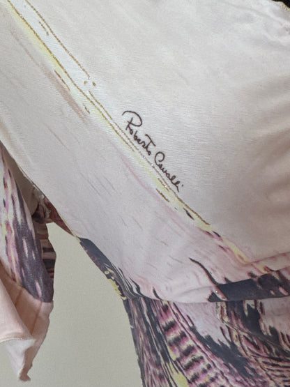 *rare* roberto cavalli spring summer 2004 pink feather dress