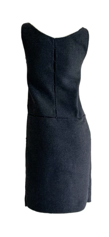 prada fall winter 1998 runway panelled wool dress
