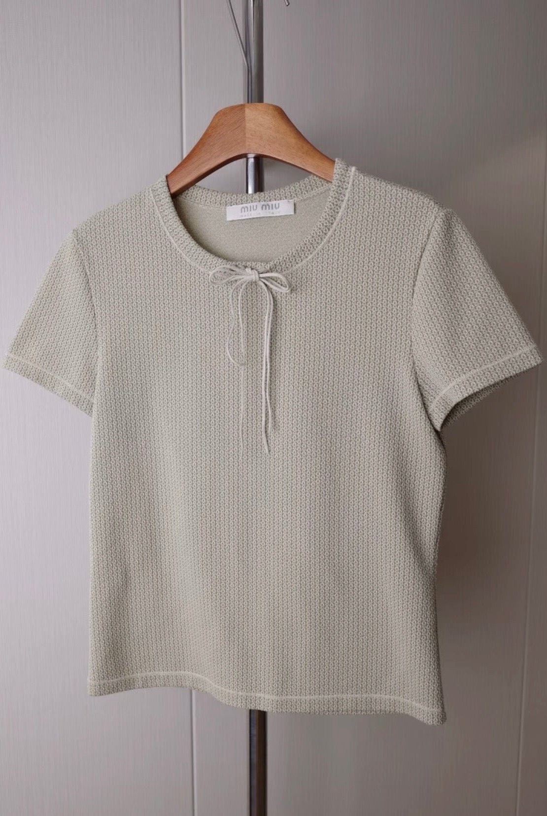 miu miu spring summer 1999 knit bow t-shirt