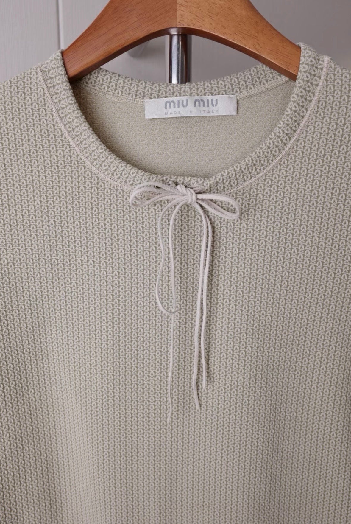 miu miu spring summer 1999 knit bow t-shirt