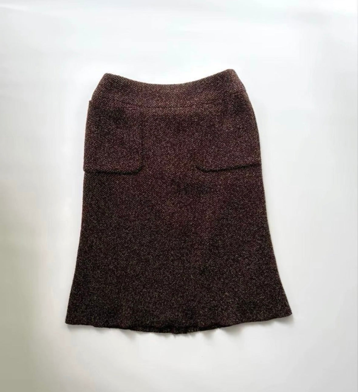 chanel fall winter 1997 burgundy tweed two piece ensemble