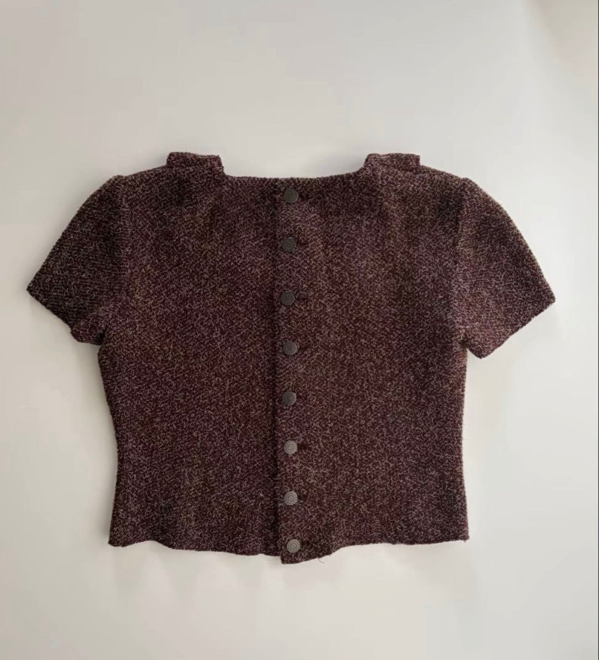 chanel fall winter 1997 burgundy tweed two piece ensemble