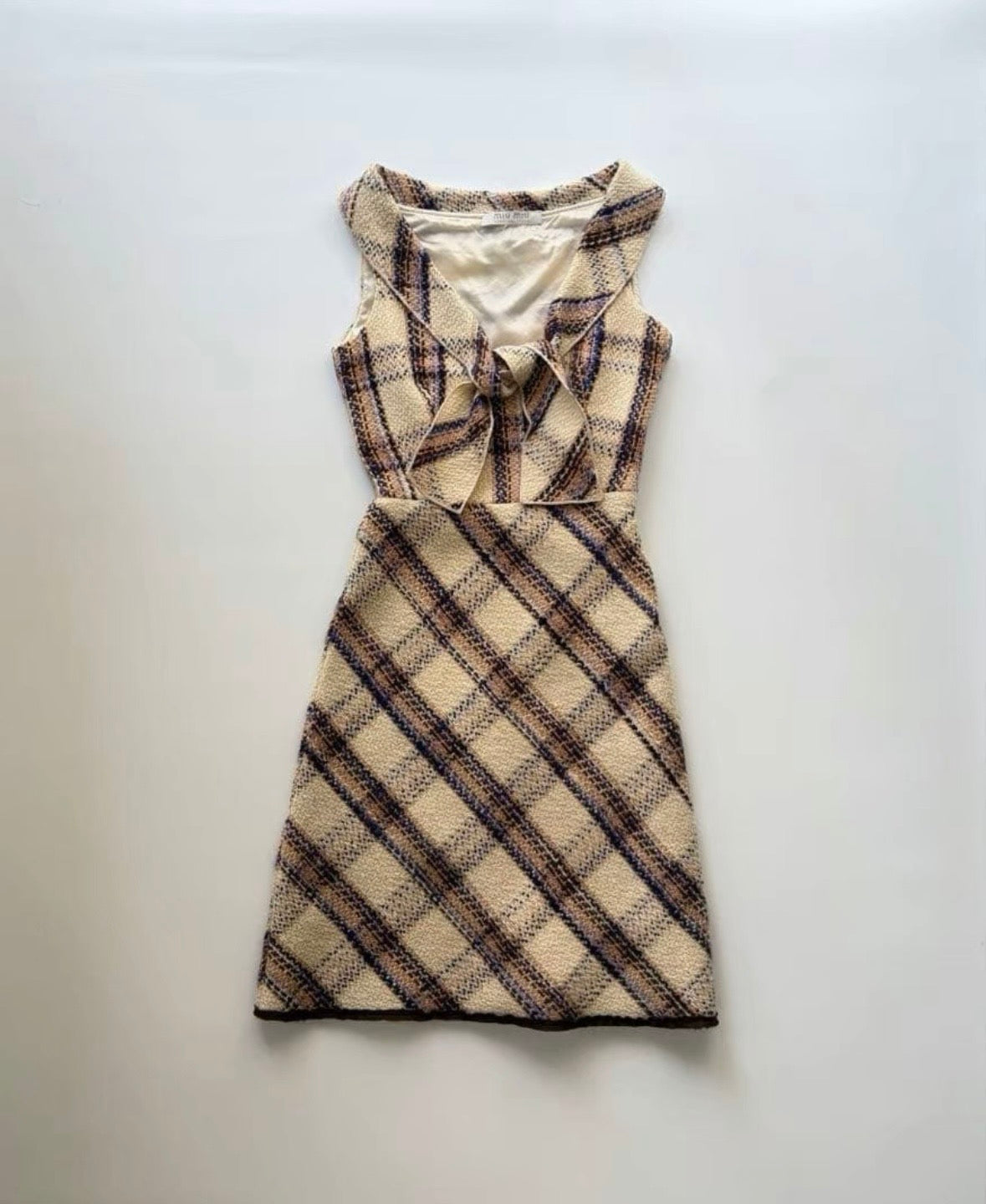 miu miu fall winter 2000 plaid wool dress