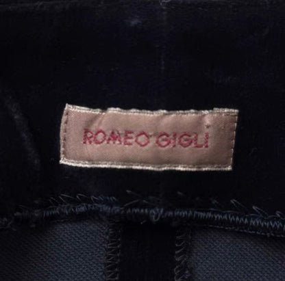 romeo gigli spring summer 1986 black-blue velvet vest