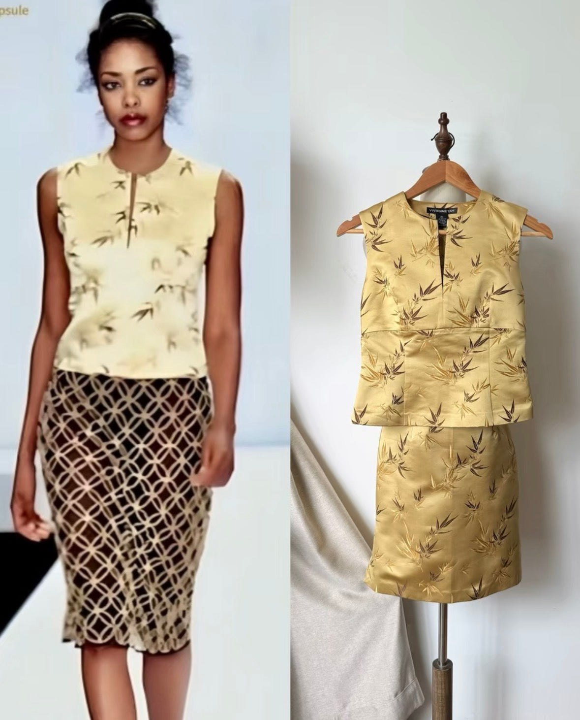 *rare* vivienne tam spring summer 1997 two piece ensemble