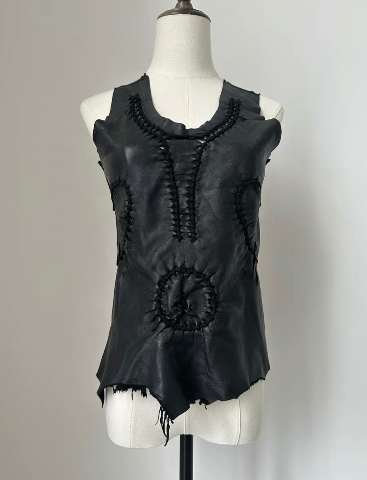 jean paul gaultier spring summer 2001 destroyed leather top