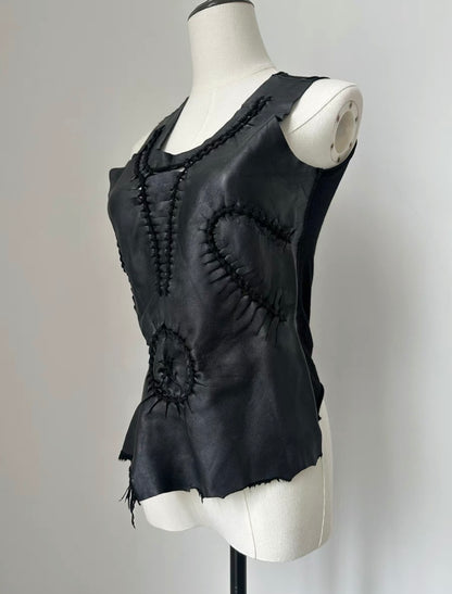 jean paul gaultier spring summer 2001 destroyed leather top