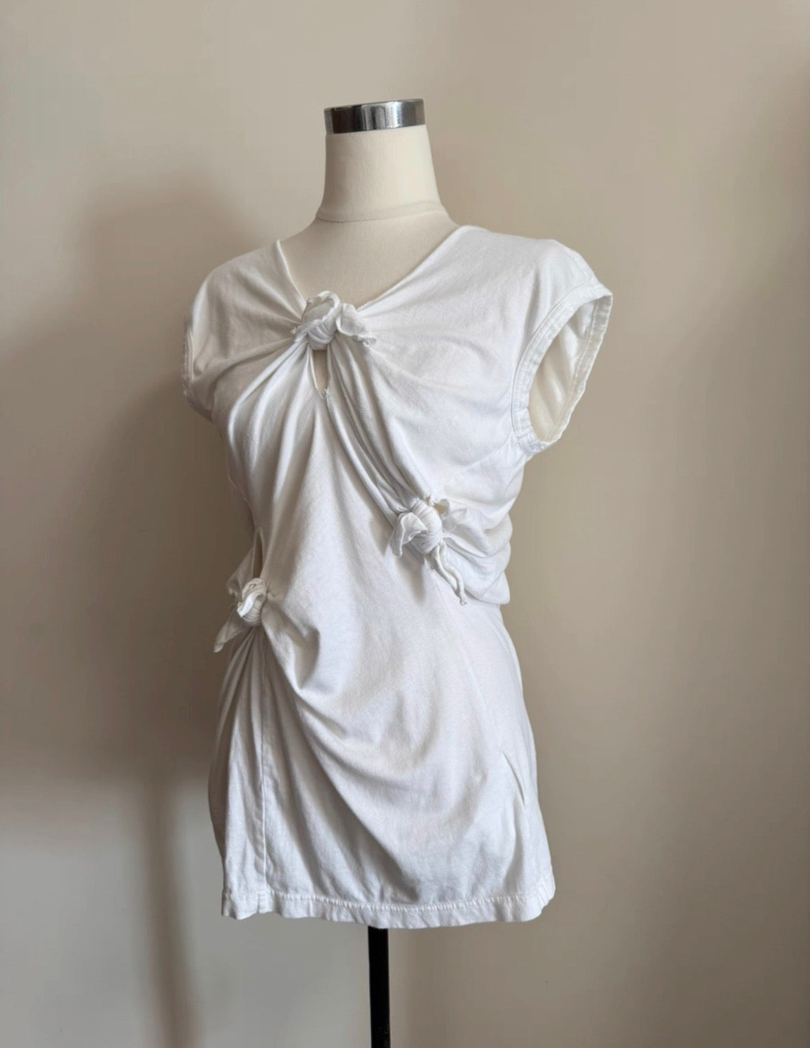 comme des garçons spring summer 2003 knotted white top