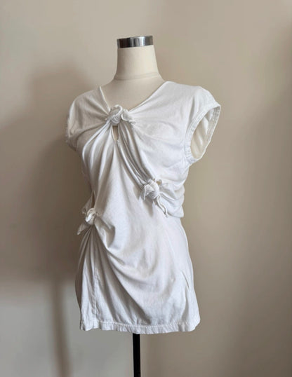 comme des garçons spring summer 2003 knotted white top