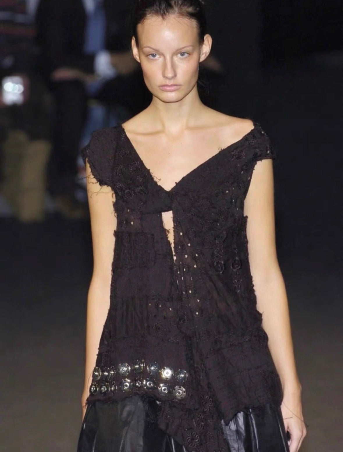 junya watanabe spring summer 2005 embroidered snap top