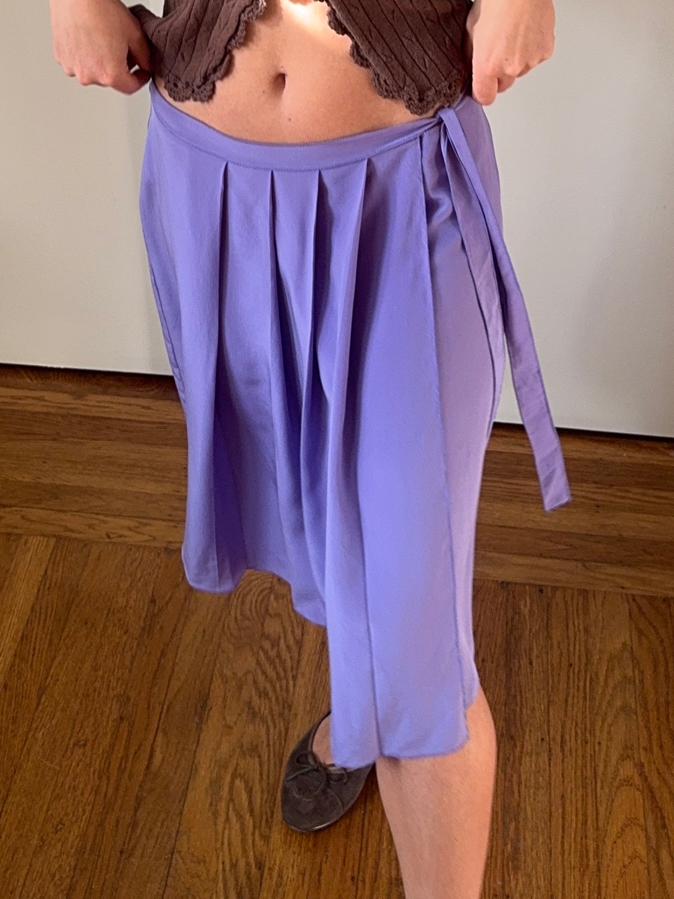 *rare* prada s/s 2000 purple silk skirt