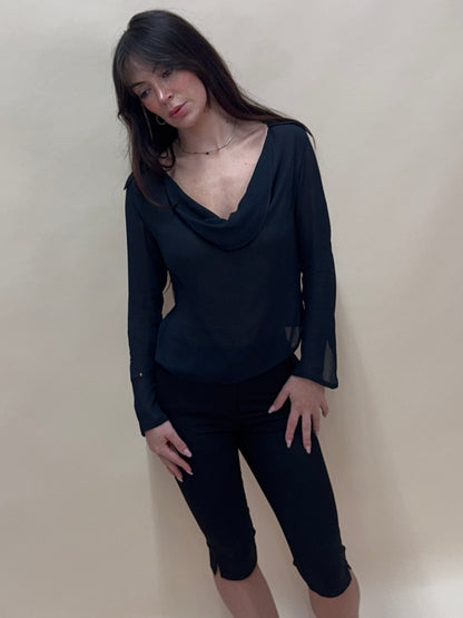(rare) Gucci S/S 1997 by Tom Ford sheer cowl neck top