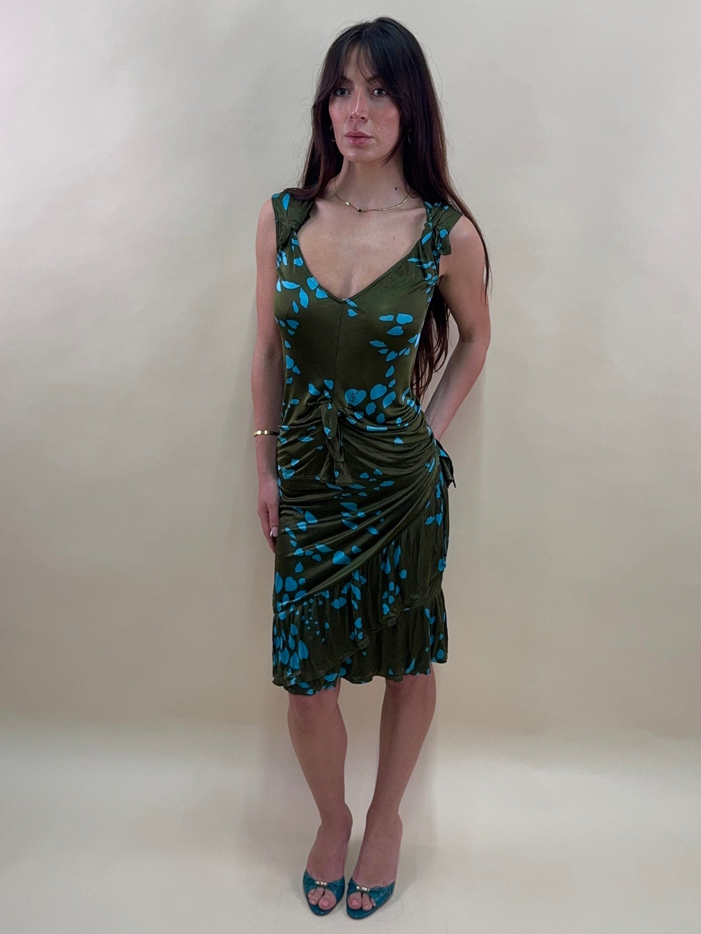 Yves Saint Laurent F/W 2004 by Tom Ford lip kiss skirt and tank set