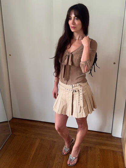 burberry early 2000's pleated mini skirt