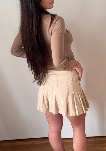 burberry early 2000's pleated mini skirt