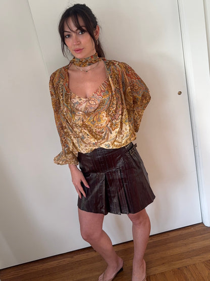 *rare* christian dior f/w 2002 eel skin pleated skirt