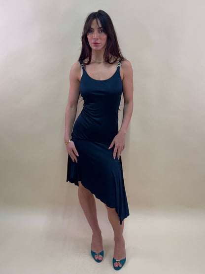 (rare) Gianni Versace Couture S/S 1995 black backless medusa dress