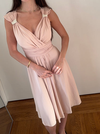 prada s/s 2006 silk pleated midi dress