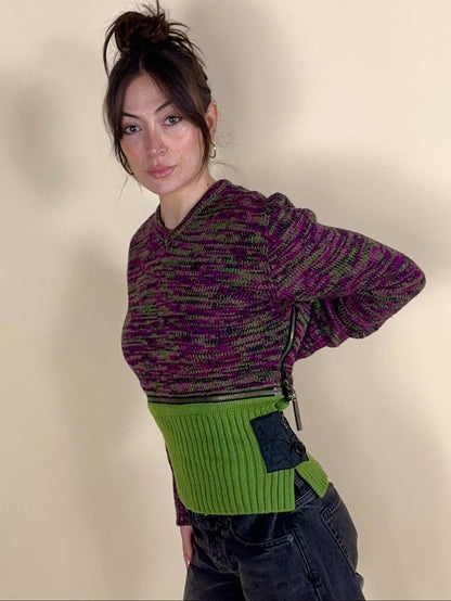 (rare) Dirk Bikkembergs F/W 1996 convertible zip-off sweater & skirt