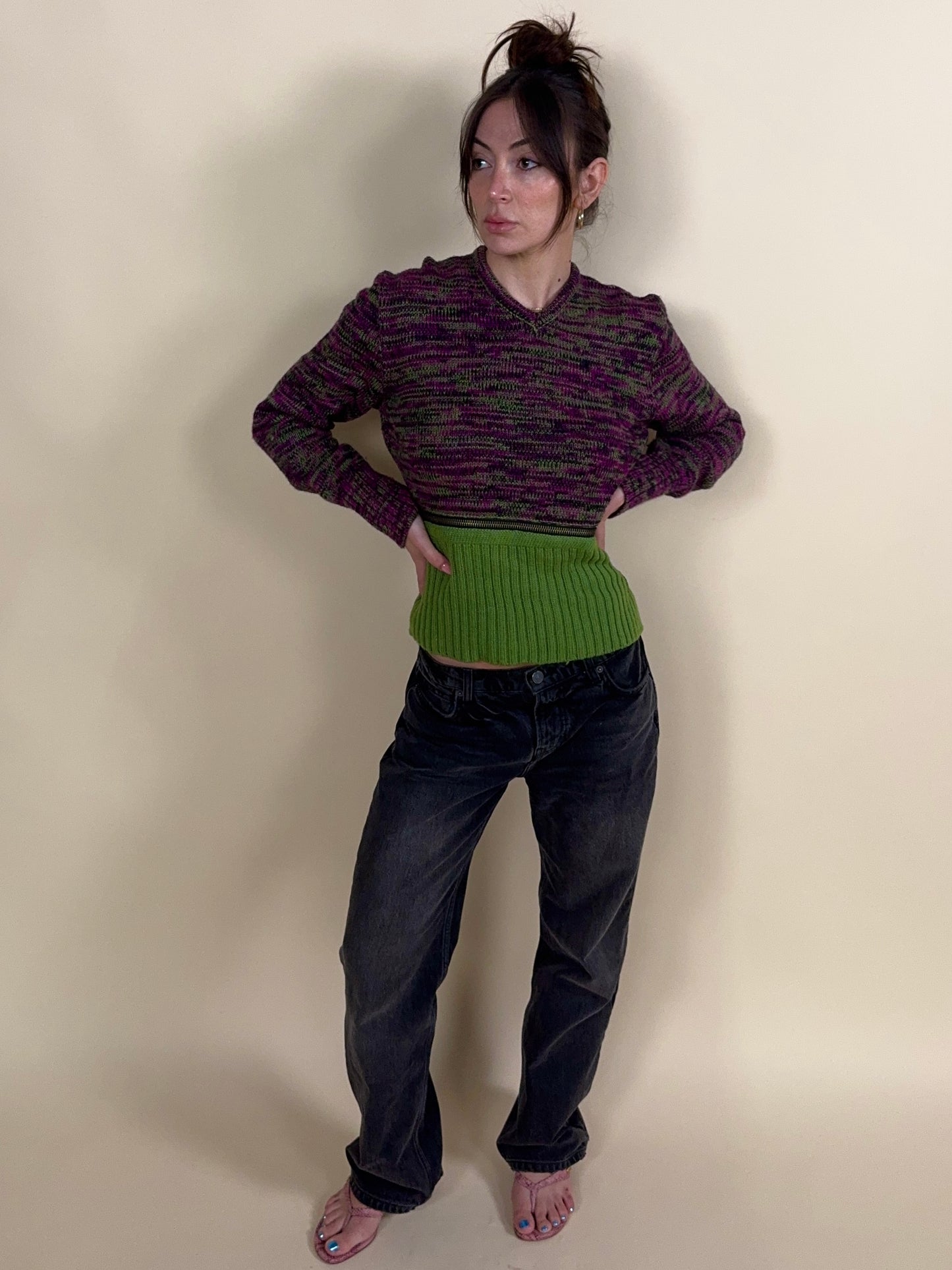 (rare) Dirk Bikkembergs F/W 1996 convertible zip-off sweater & skirt