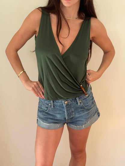 gucci f/w 2006 slinky bamboo buckle tank (new with tags)