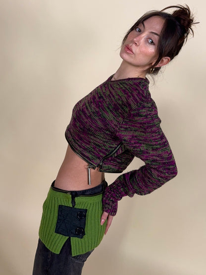 (rare) Dirk Bikkembergs F/W 1996 convertible zip-off sweater & skirt