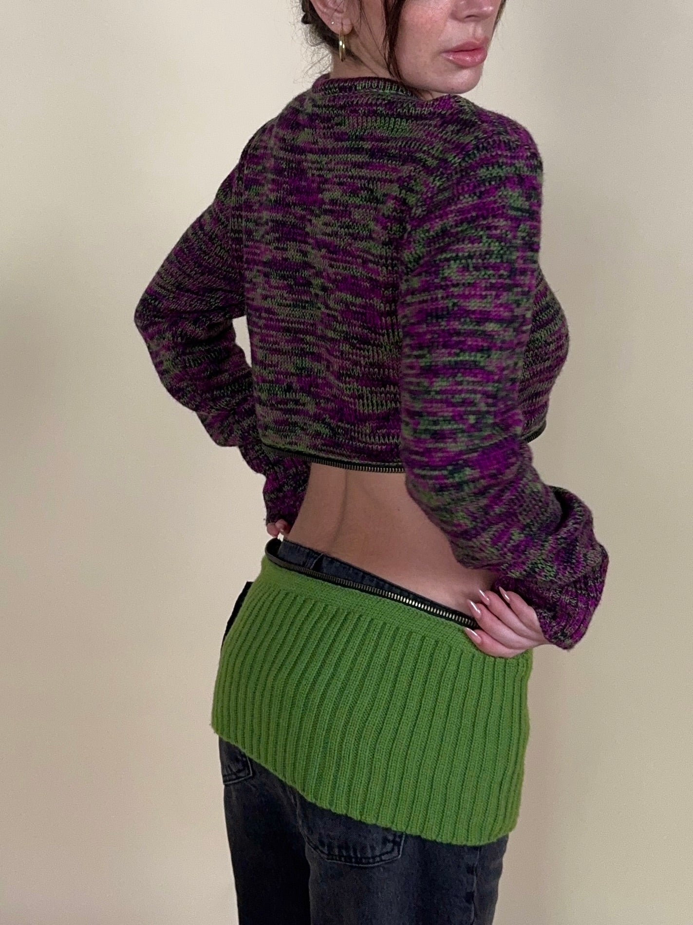 (rare) Dirk Bikkembergs F/W 1996 convertible zip-off sweater & skirt